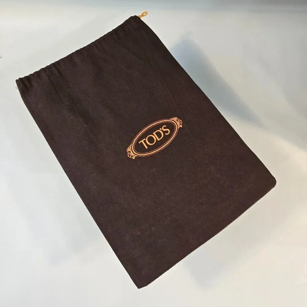 TOD'S Italy Brown Shoe Bag Drawstring Dust Cover Storage Pouch